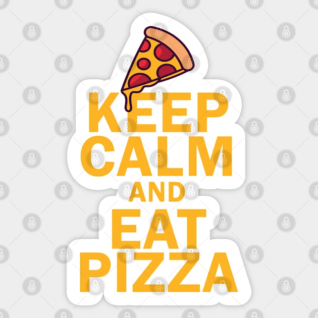 Keep Calm And Eat Pizza Sticker by bougieFire